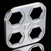 Platta För 4st Slanggenomföringar (Fyrkantig)